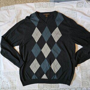 Sebastian Cooper Cotton Cashmere Blend Gray Men’s Sweater XL